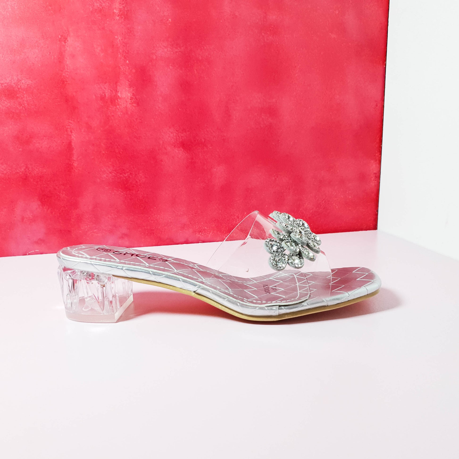 Transparent Women Heels Silver - toastitoes 