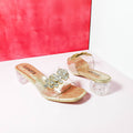 Transparent Women Heels Gold - toastitoes 