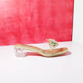 Transparent Women Heels Gold - toastitoes 