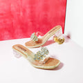 Transparent Women Heels Gold - toastitoes 