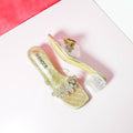 Transparent Women Heels Gold - toastitoes 