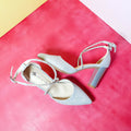 Shimmery Women Heel Pumps Silver - toastitoes 