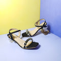 Transparent Shimmery Women Heels Black - toastitoes 