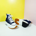 Chunky Sole Denim Women Sneakers Navy - toastitoes 