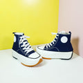 Chunky Sole Denim Women Sneakers Navy - toastitoes 