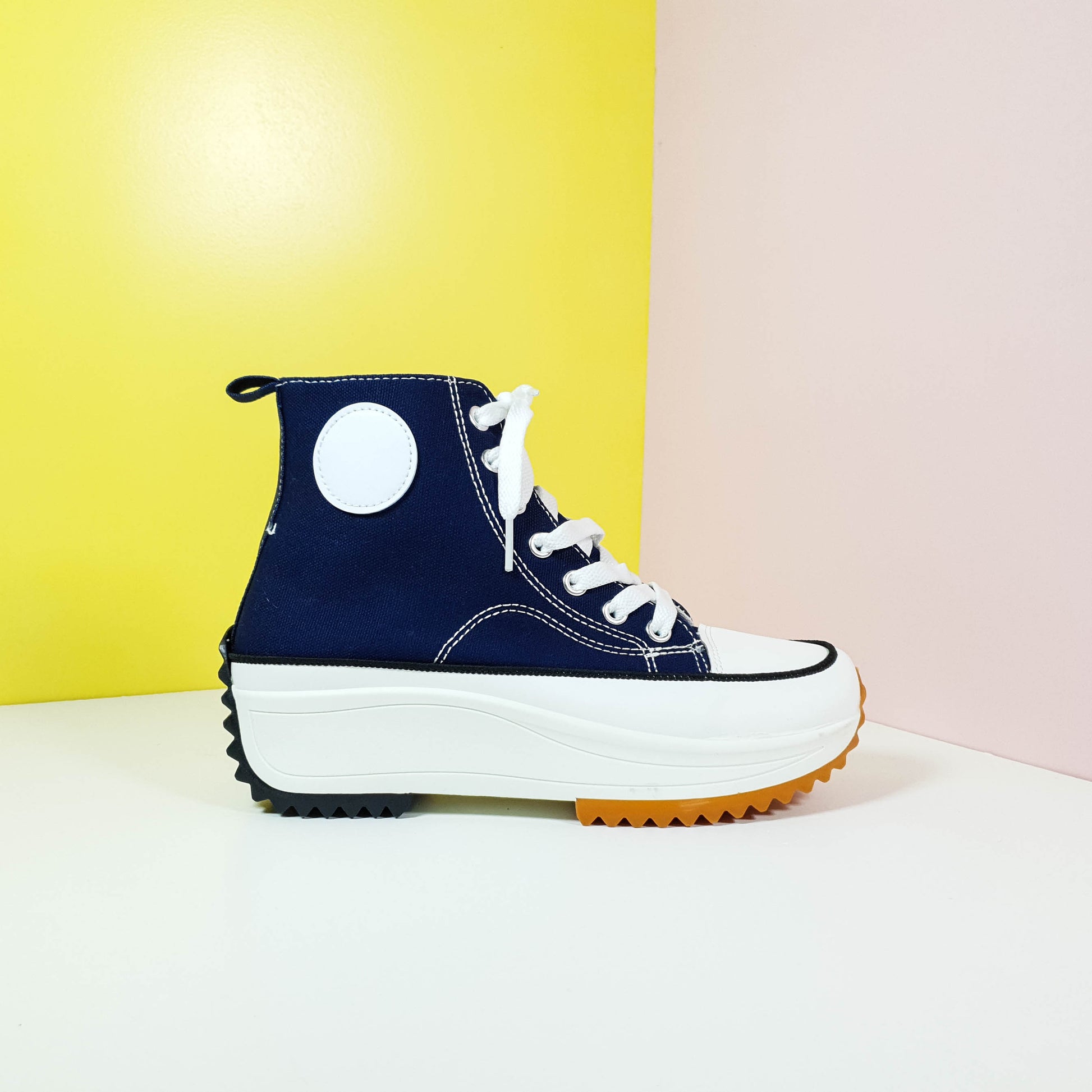 Chunky Sole Denim Women Sneakers Navy - toastitoes 