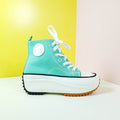 Chunky Sole Denim Women Sneakers Green - toastitoes 