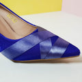 Satiny Heel Pumps Royal Blue - toastitoes 