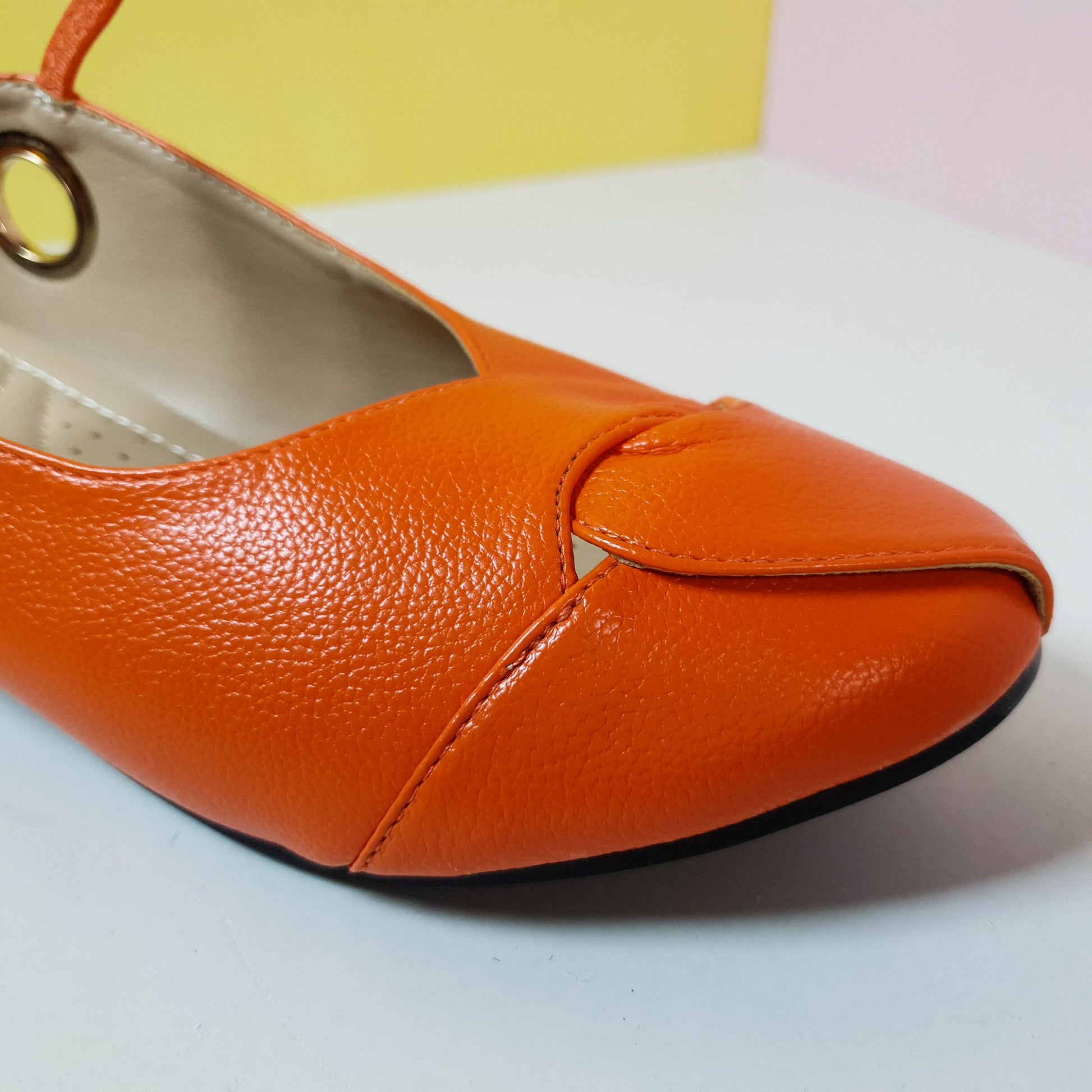 Mary Jane Women Shoes Orange - toastitoes 