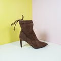 Stiletto High Heels Suede Leather Long Boots Brown - toastitoes 