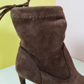 Stiletto High Heels Suede Leather Long Boots Brown - toastitoes 