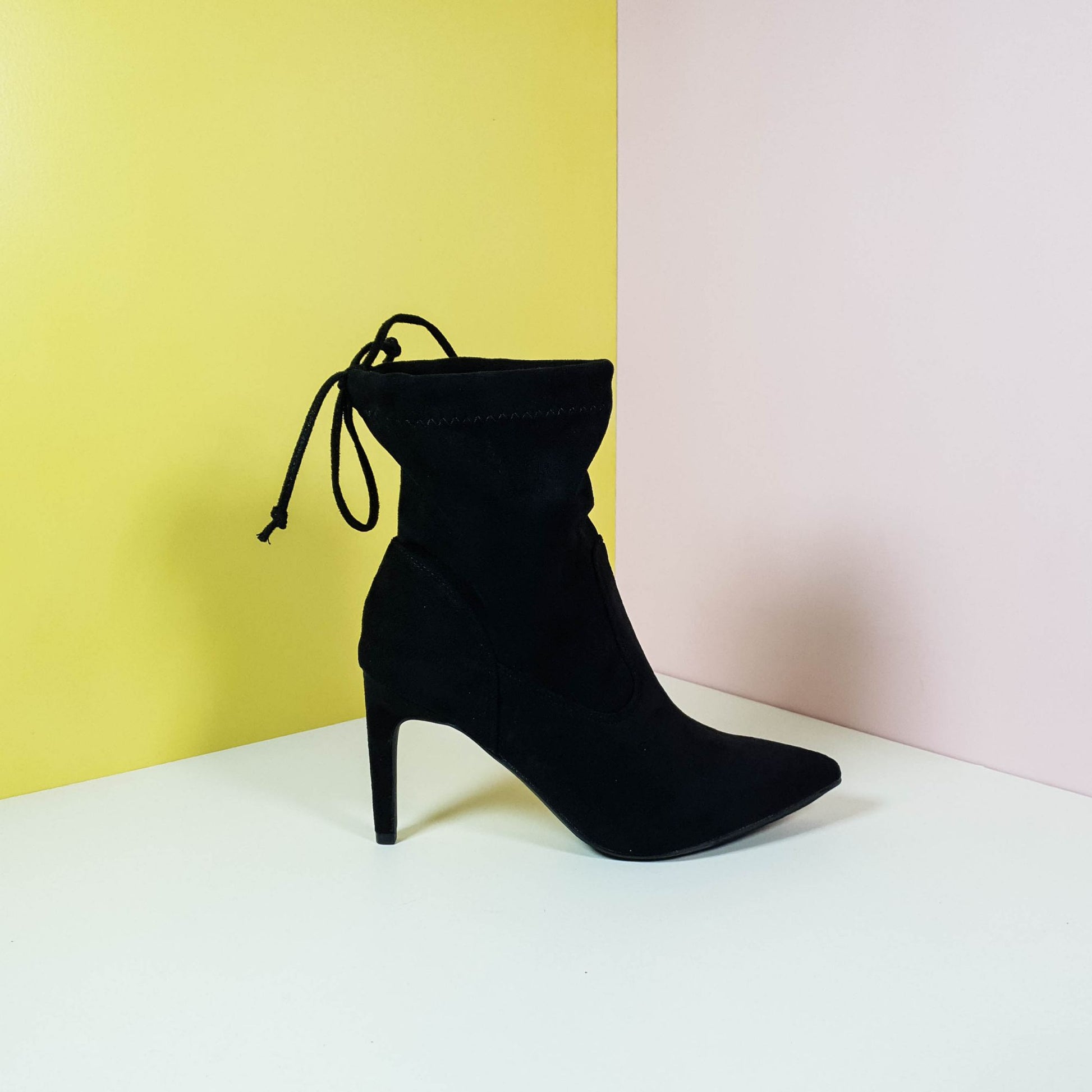 Stiletto High Heels Suede Leather Long Boots Black - toastitoes 