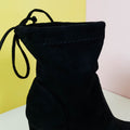 Stiletto High Heels Suede Leather Long Boots Black - toastitoes 