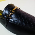 Back Open Women Leather Shoes Black - toastitoes 