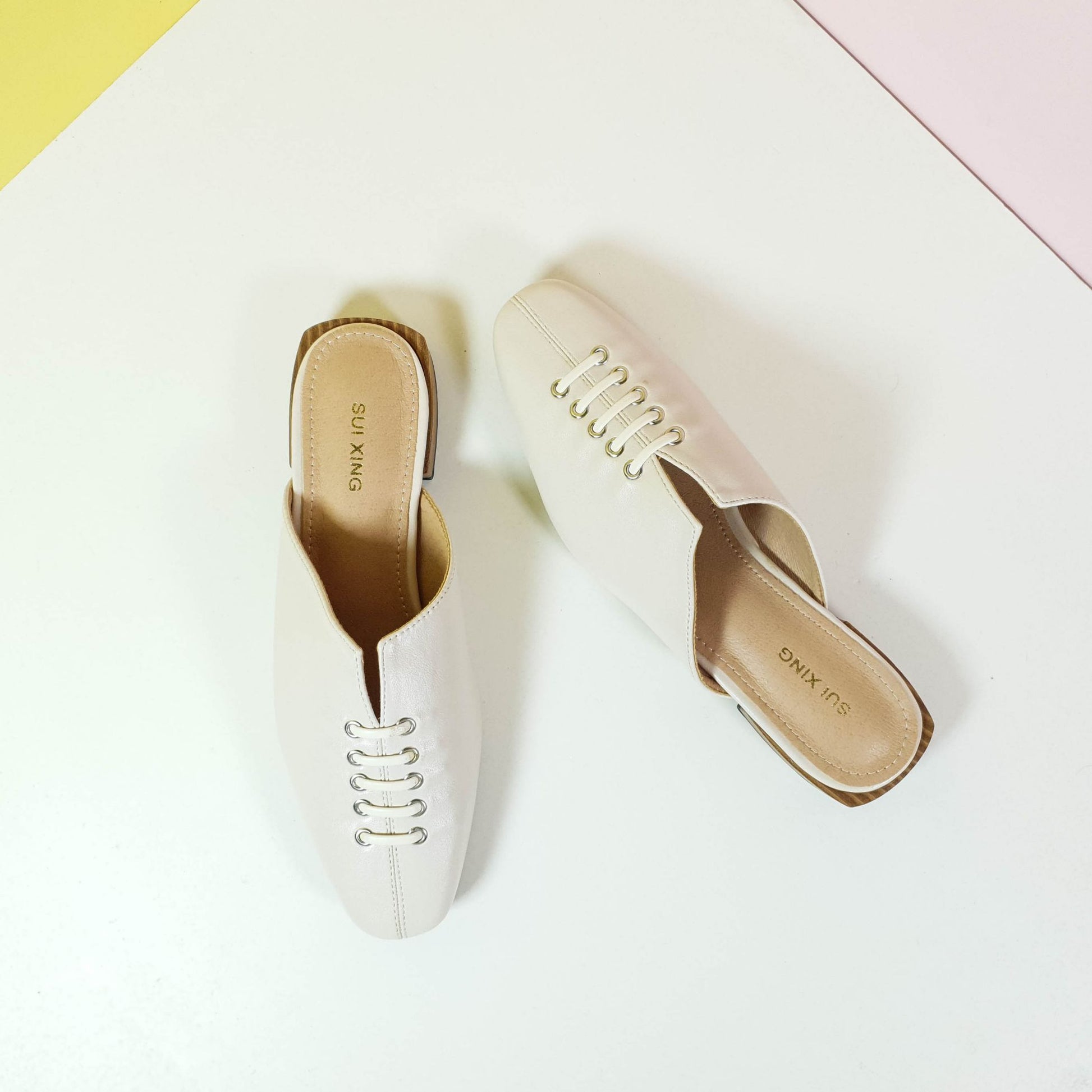 Back Open Women Shoes Beige - toastitoes 