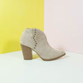 Block Heel Boots Beige - toastitoes 