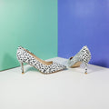 Designer Stiletto Heel Pumps White - toastitoes 