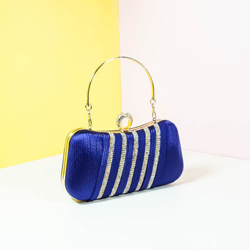 Slanted Clutch Blue