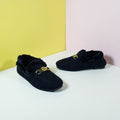 Cozy Fur Women Shoes Black - toastitoes 