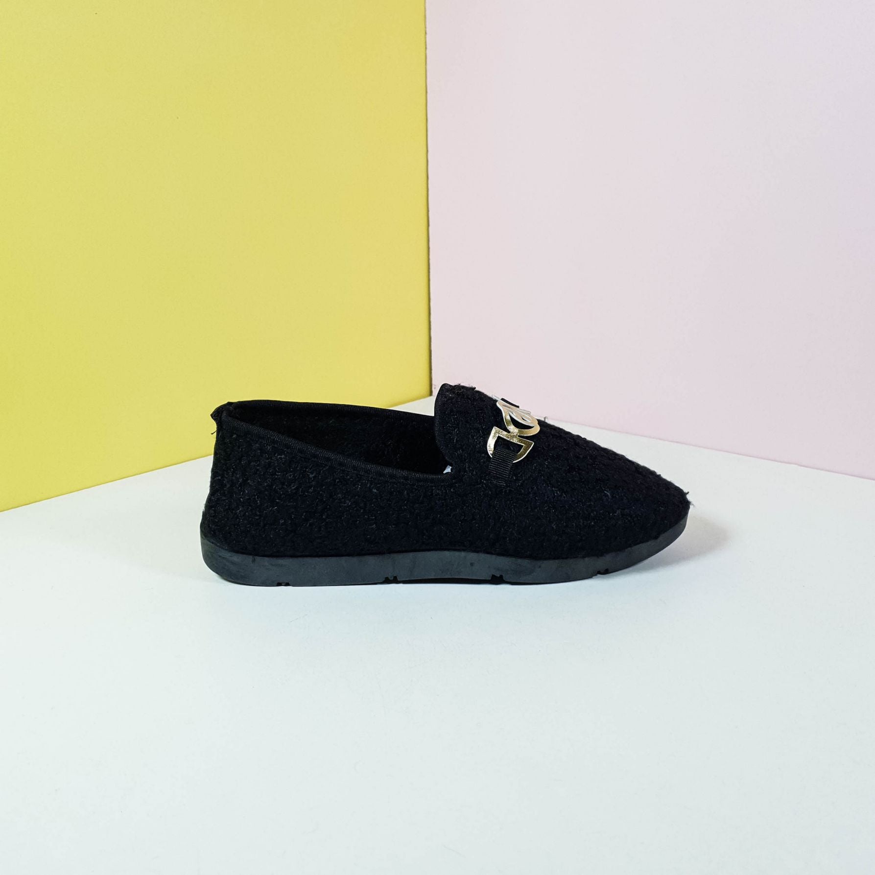 Cozy Fur Women Shoes Black - toastitoes 