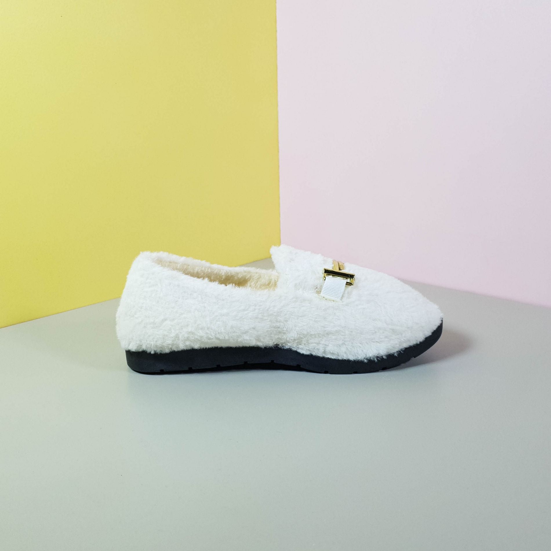 Cozy Fur Women Shoes White - toastitoes 