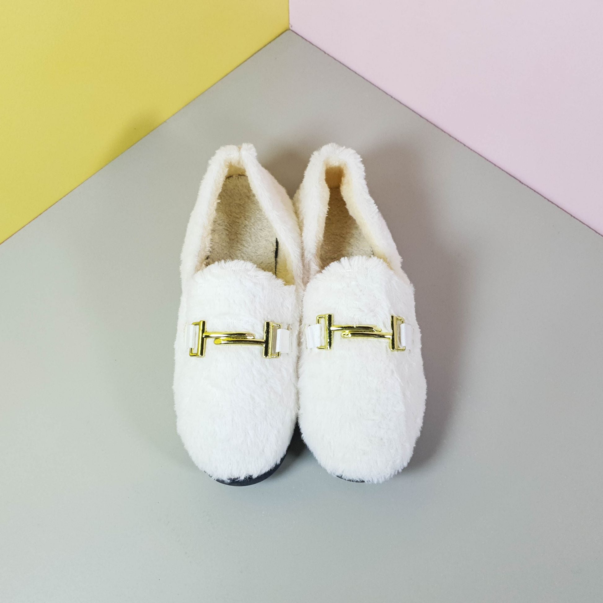 Cozy Fur Women Shoes White - toastitoes 