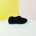 Cozy Fur Tie Women Shoes Black - toastitoes 