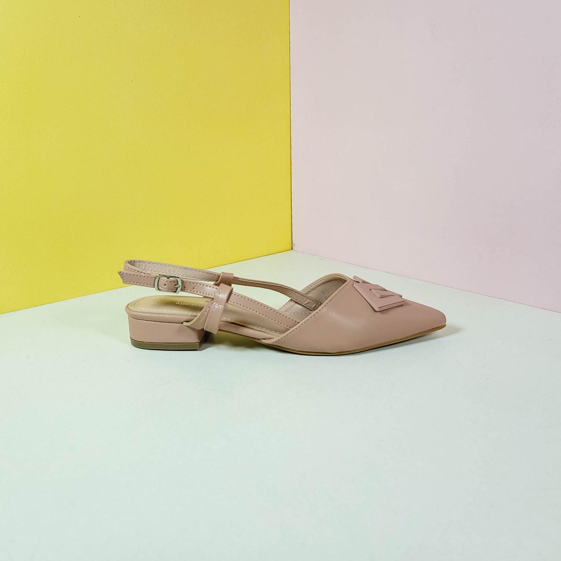 Low Block Heel Pumps Pink - toastitoes 