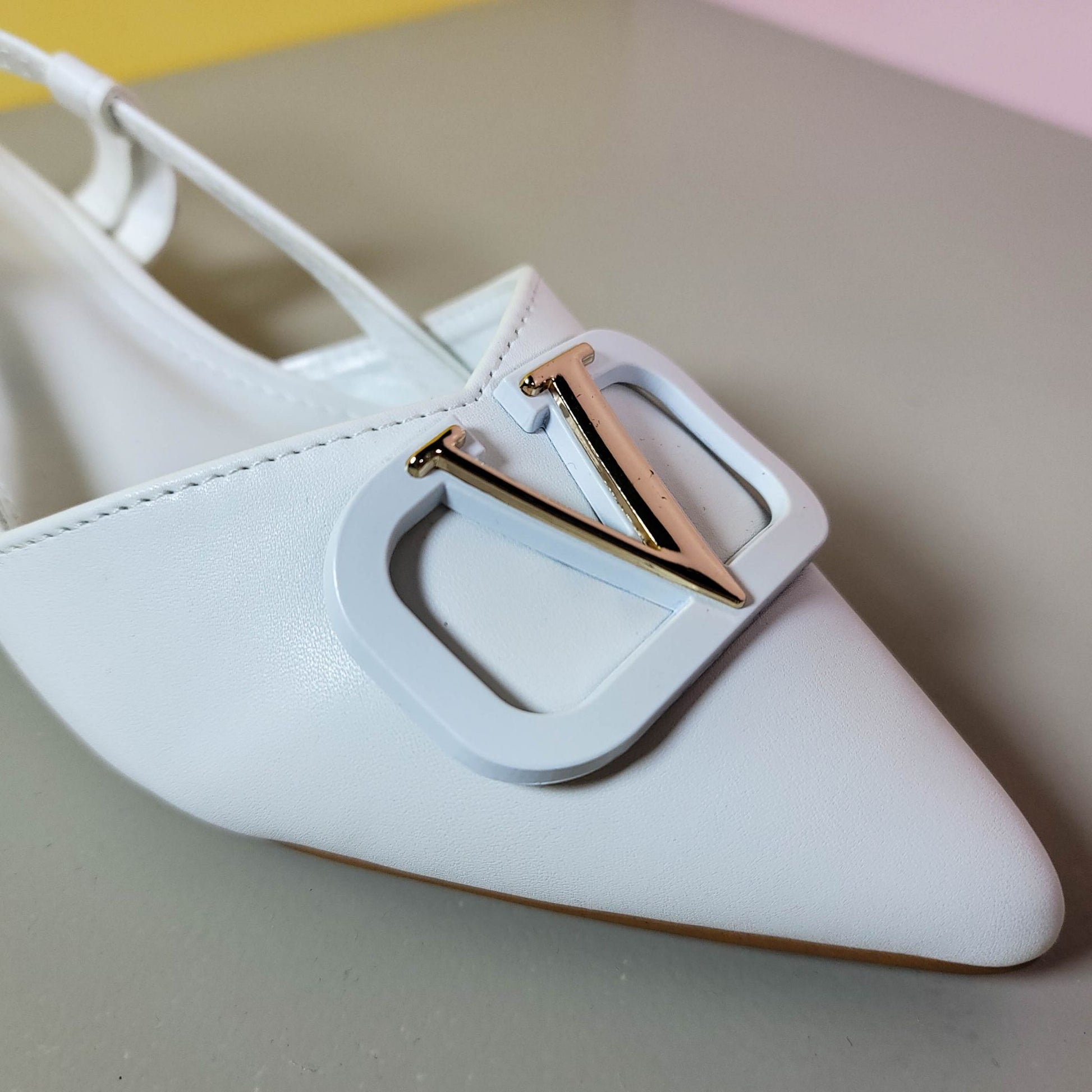 Low Block Heel Pumps White - toastitoes 