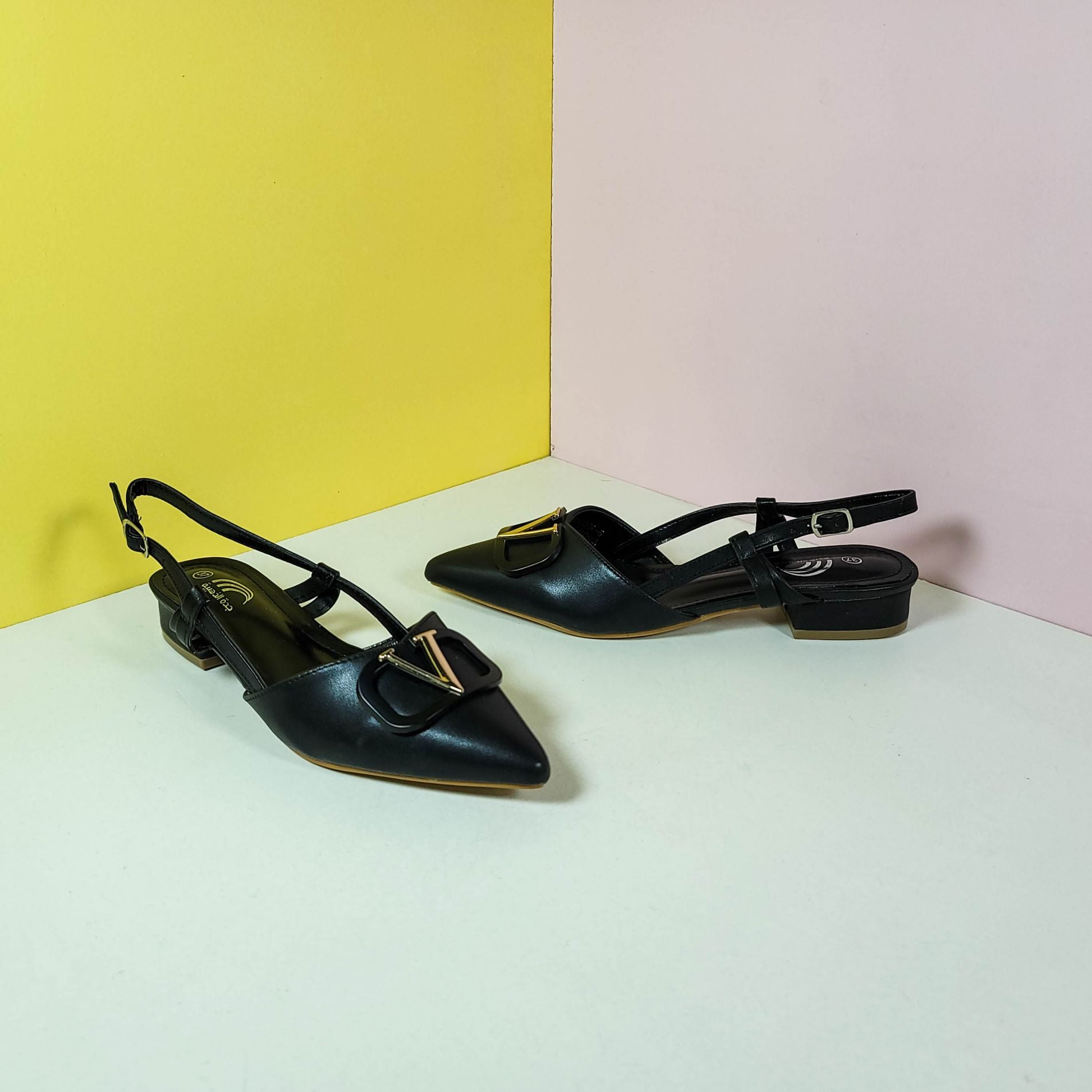 Low Block Heel Pumps Black - toastitoes 