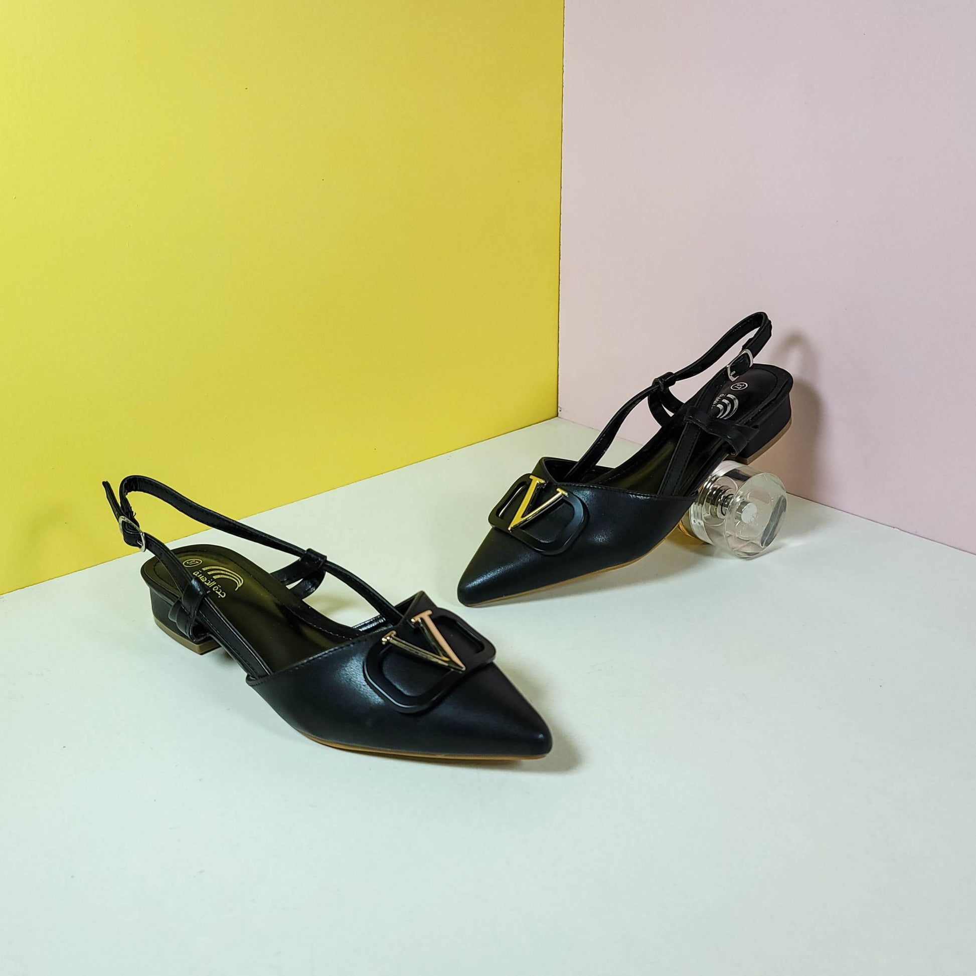 Low Block Heel Pumps Black - toastitoes 