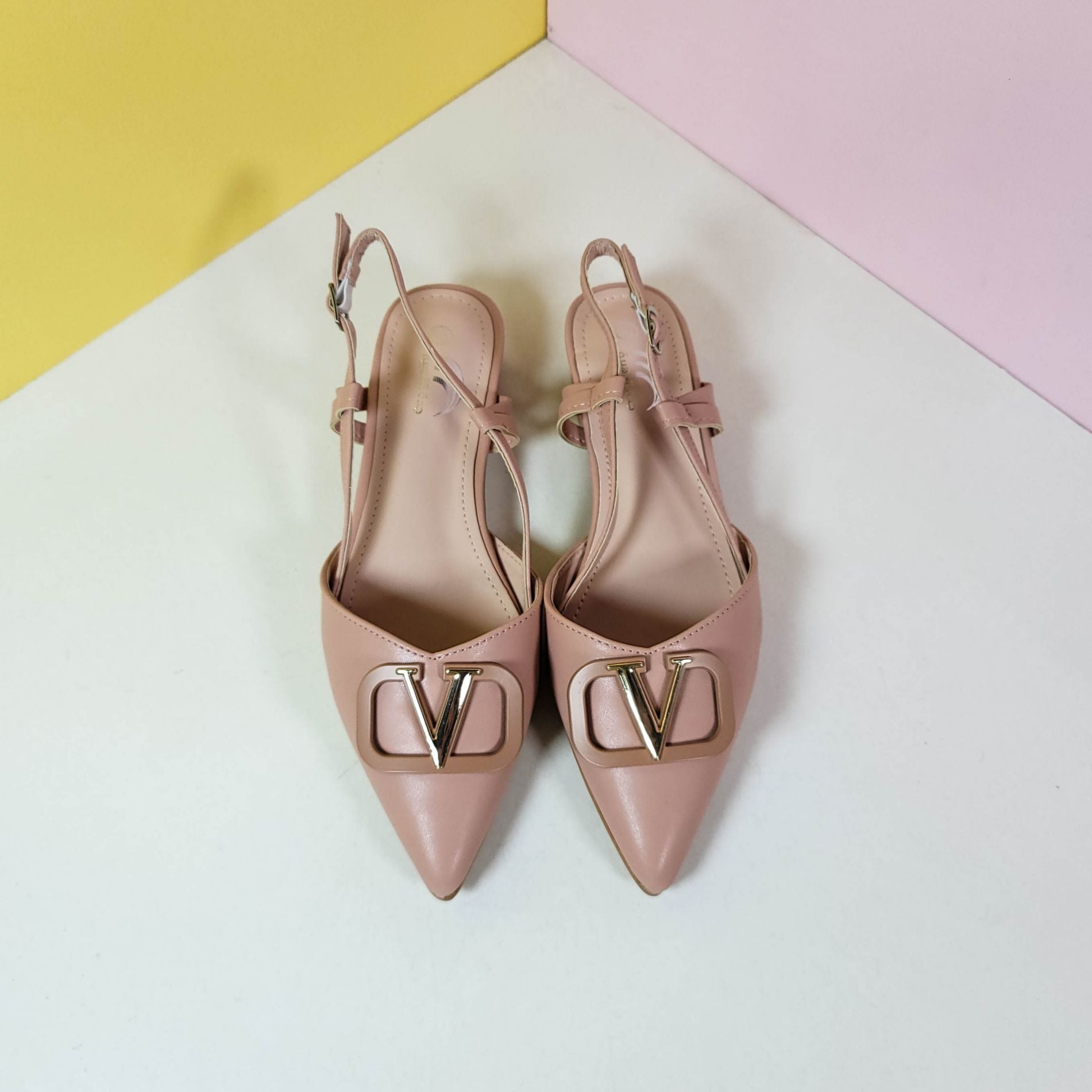 Low Block Heel Pumps Pink - toastitoes 