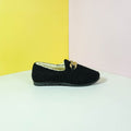 Cozy Fur Buckle Women Shoes Black - toastitoes 