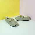 Cozy Fur Buckle Women Shoes Grey - toastitoes 