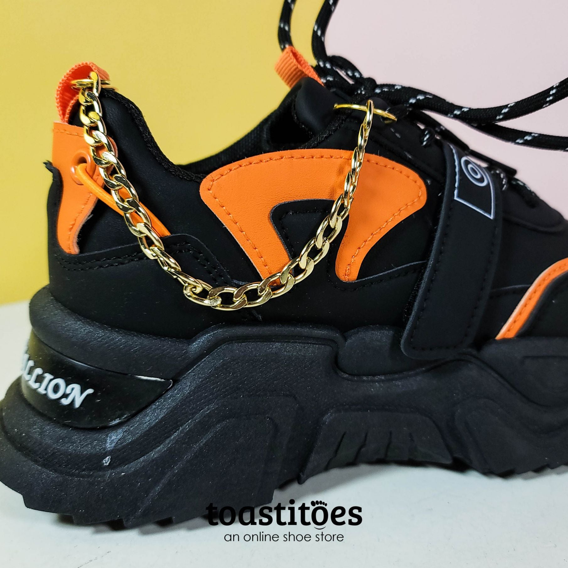 Thick Sole Women Sneakers Black - toastitoes 