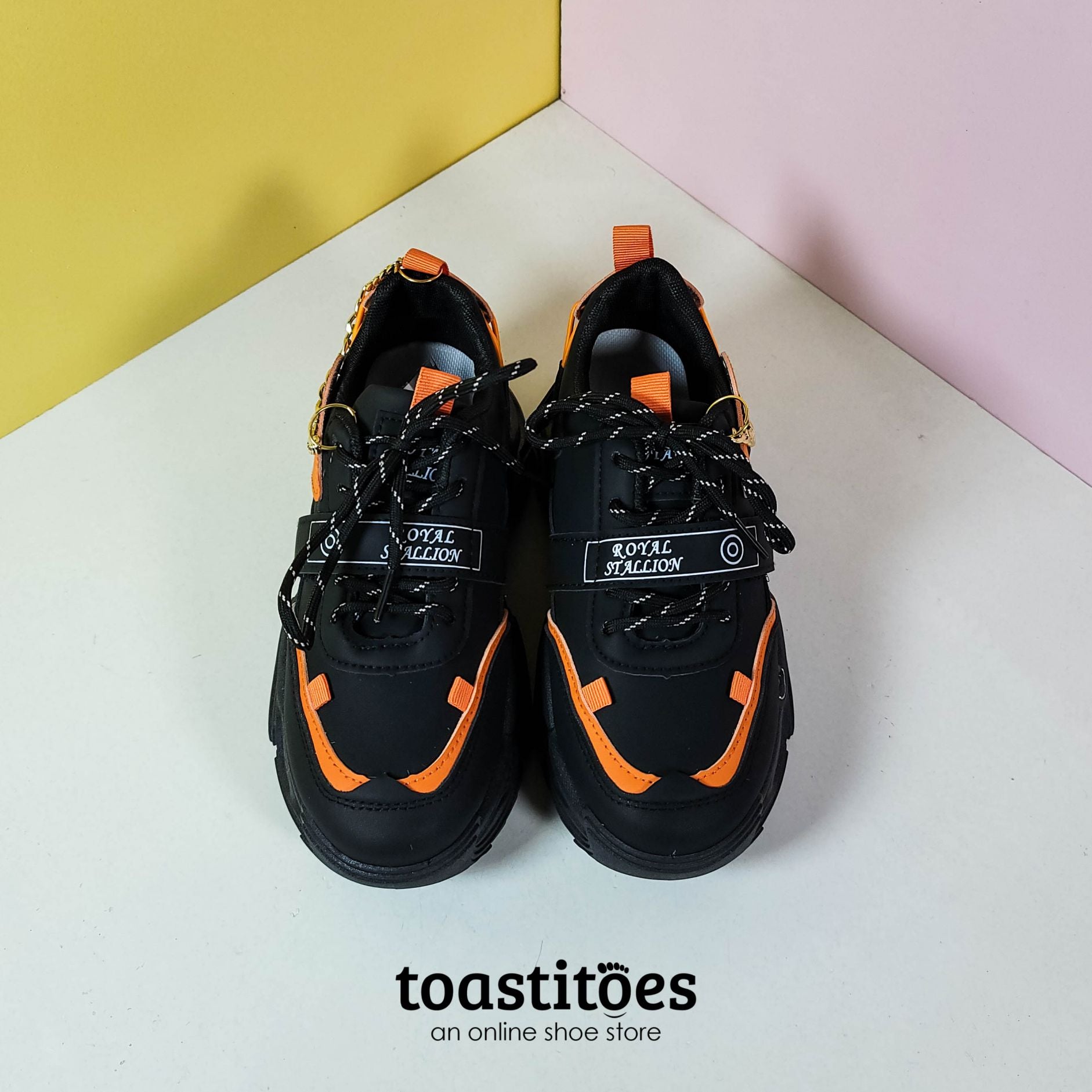 Thick Sole Women Sneakers Black - toastitoes 