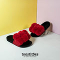 Summer Pom Pom Flip Flops Red - toastitoes 