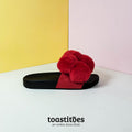 Summer Pom Pom Flip Flops Red - toastitoes 