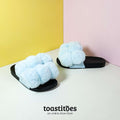 Summer Pom Pom Flip Flops Blue - toastitoes 