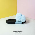 Summer Pom Pom Flip Flops Blue - toastitoes 