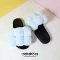 Summer Pom Pom Flip Flops Blue - toastitoes 