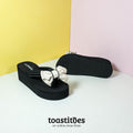 Chunky Sole Scissors Slippers White - toastitoes 