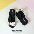 Chunky Sole Scissors Slippers White - toastitoes 