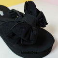 Chunky Sole Scissors Slippers Black - toastitoes 