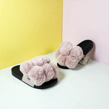 Summer Pom Pom Flip Flops Pink - toastitoes 