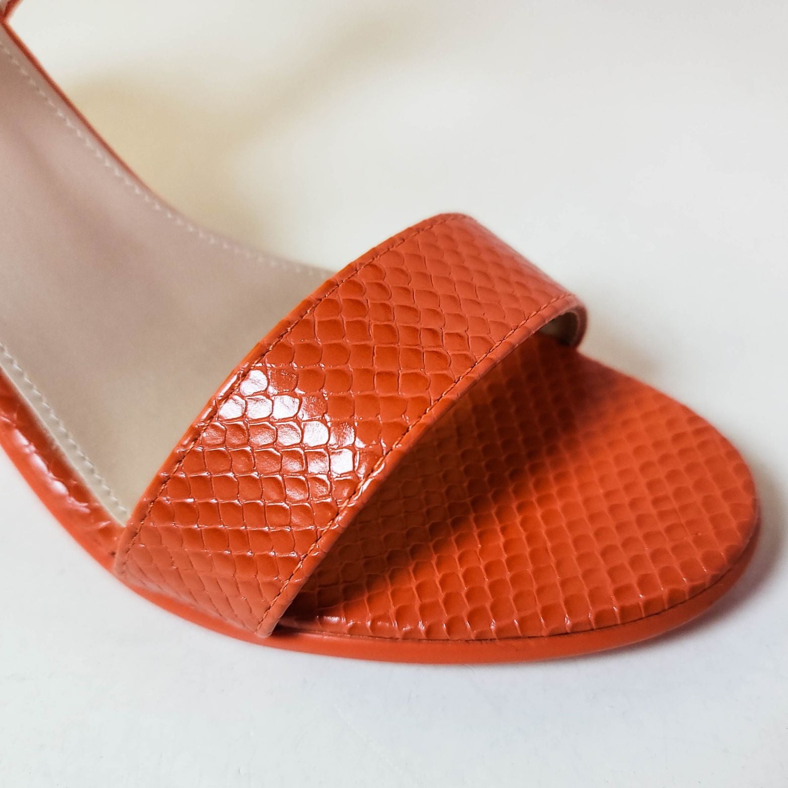 Single Band Block Heels Orange - toastitoes 