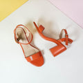 Single Band Block Heels Orange - toastitoes 