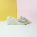 Chunky Sole Fancy Slippers Beige - toastitoes 