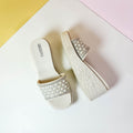 Chunky Sole Fancy Slippers Beige - toastitoes 