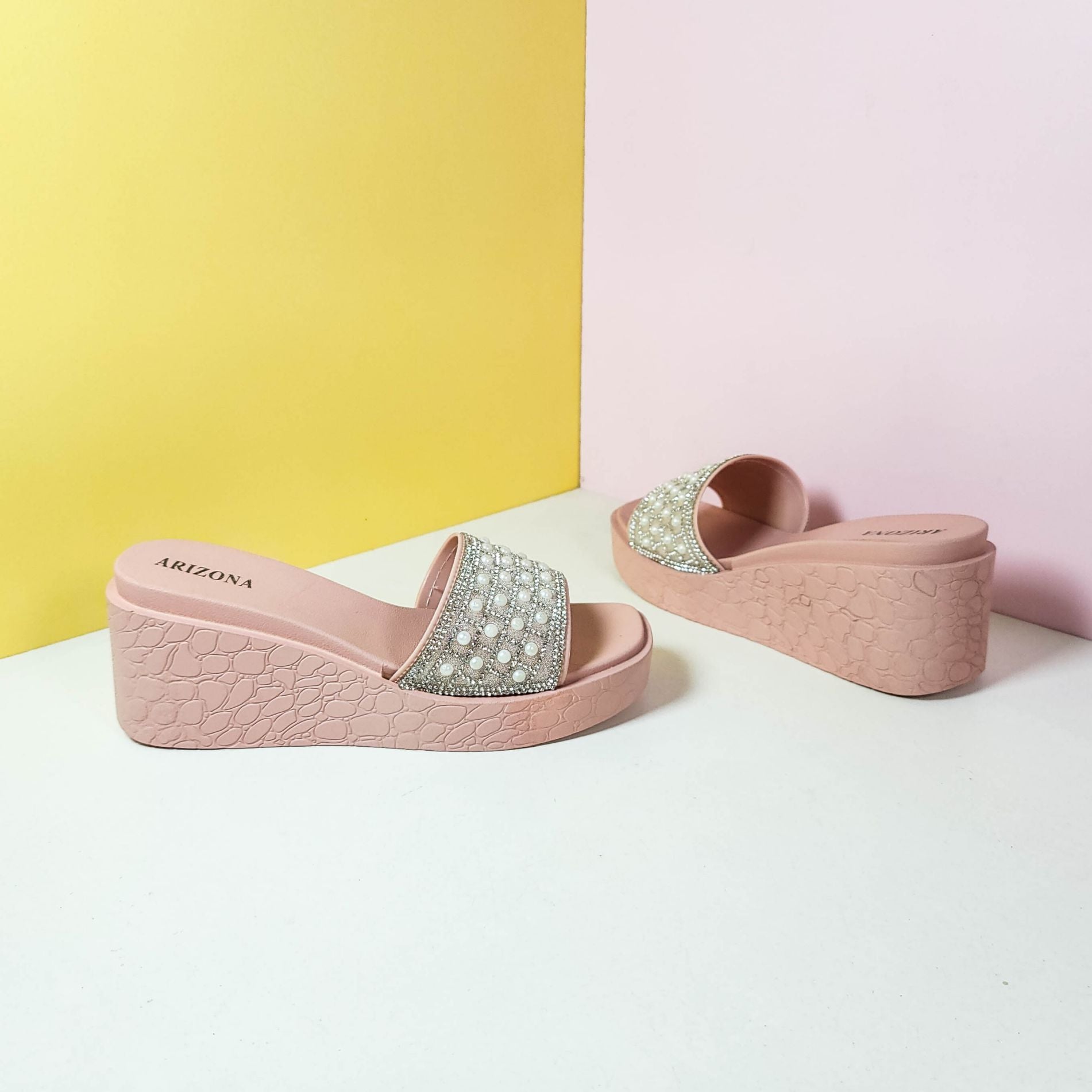 Chunky Sole Fancy Slippers Pink - toastitoes 